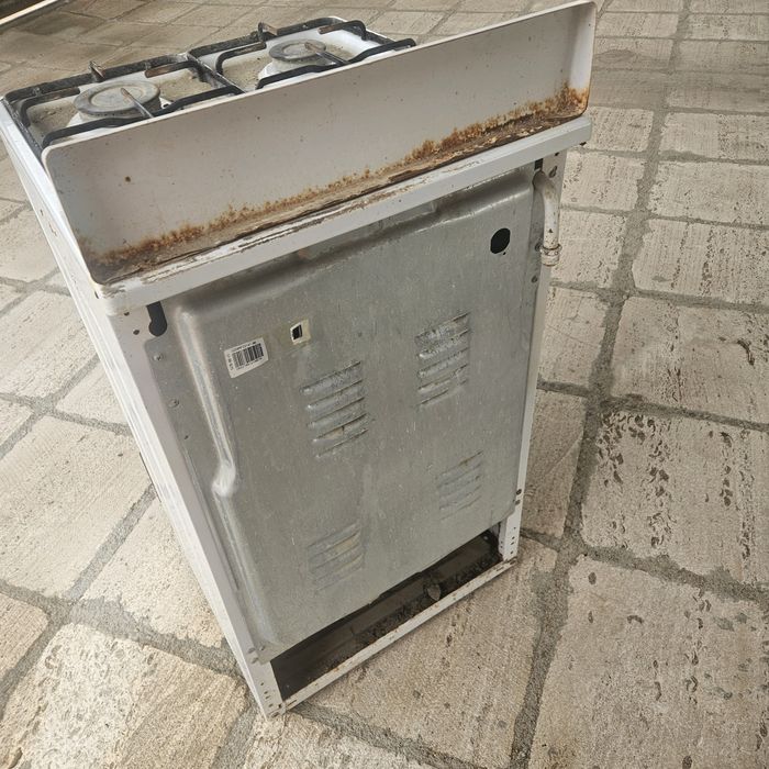 Газовый плитка в рабочем состоянии.