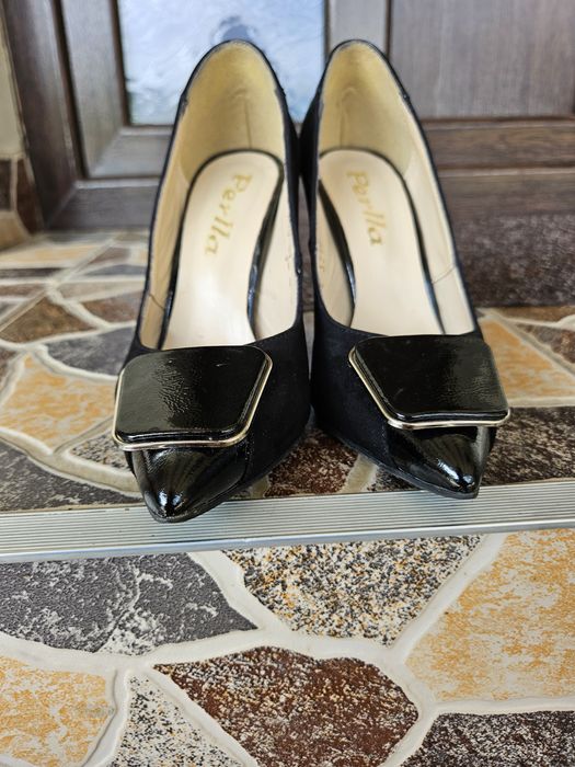 Pantofi stiletto piele naturala nr 35