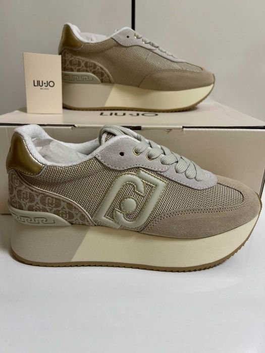 Дамски сникърси LIU JO - DREAMY 02 в бежово и златисто