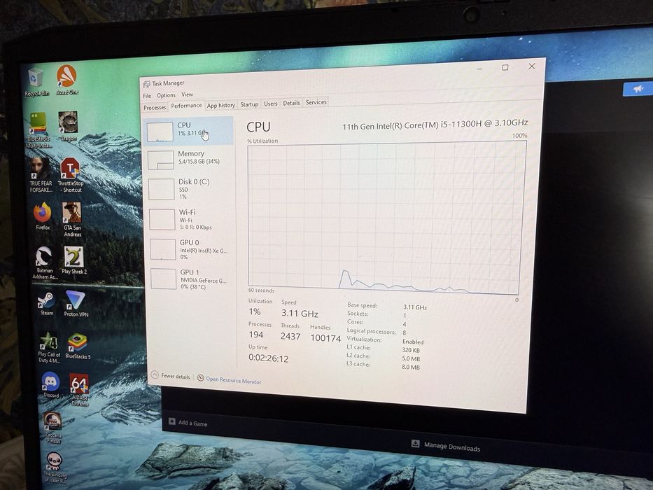 Laptop Lenovo GTX 1650 i5 11th gen
