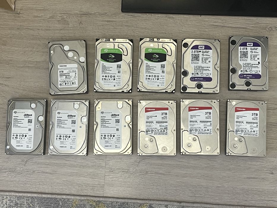 Продам hdd диски 8tb, 3tb, 2 tb