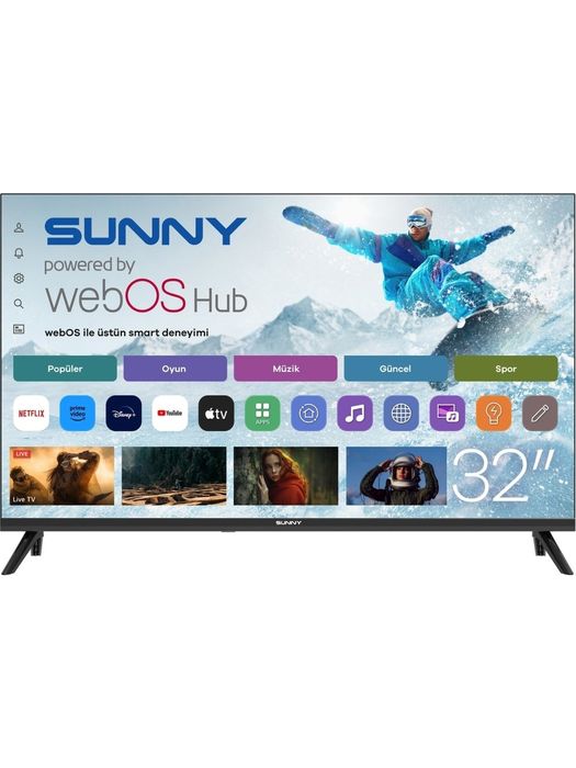 Телевизор Sunny  – 32" LED Smart TV с WebOS, Wi-Fi и DVB - T2/C/S2