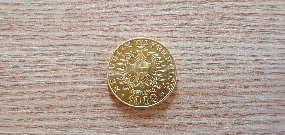 Moneda aur 1000 Schilling Babenberger impecabila acte!