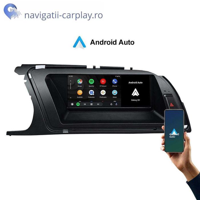 Ecran Apple CarPlay / Android Auto wireless pentru Audi A4, A5, Q5