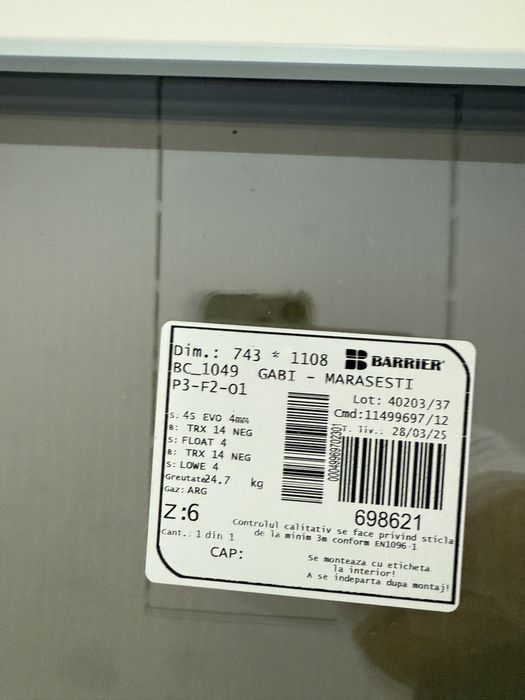 Vand 3 geamuri de termopan ( cu 3 sticle fumurii ) noi