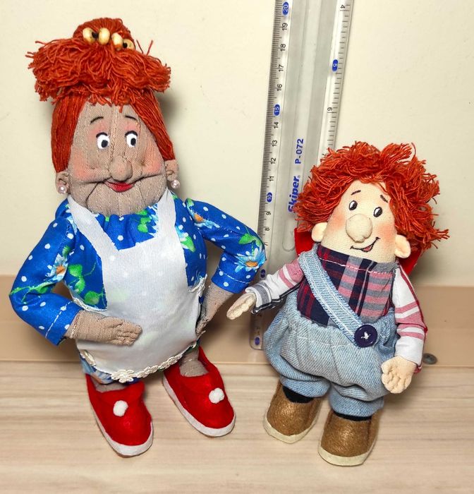 Кукла Карлсон. Фрекен Бок. Ръчно изработена.