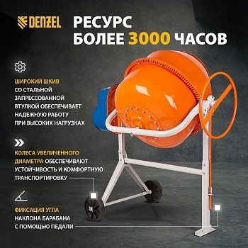 Бетоносмеситель Denzel B-200