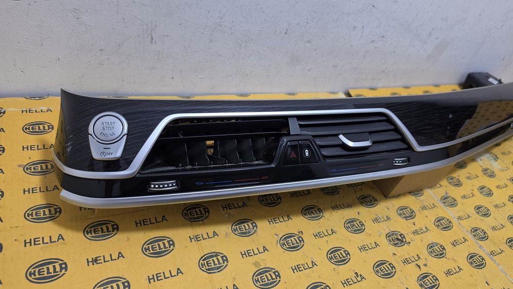 Ornament decor trim plansa bord BMW 7 G11 G12 fineline schwarz 6992255