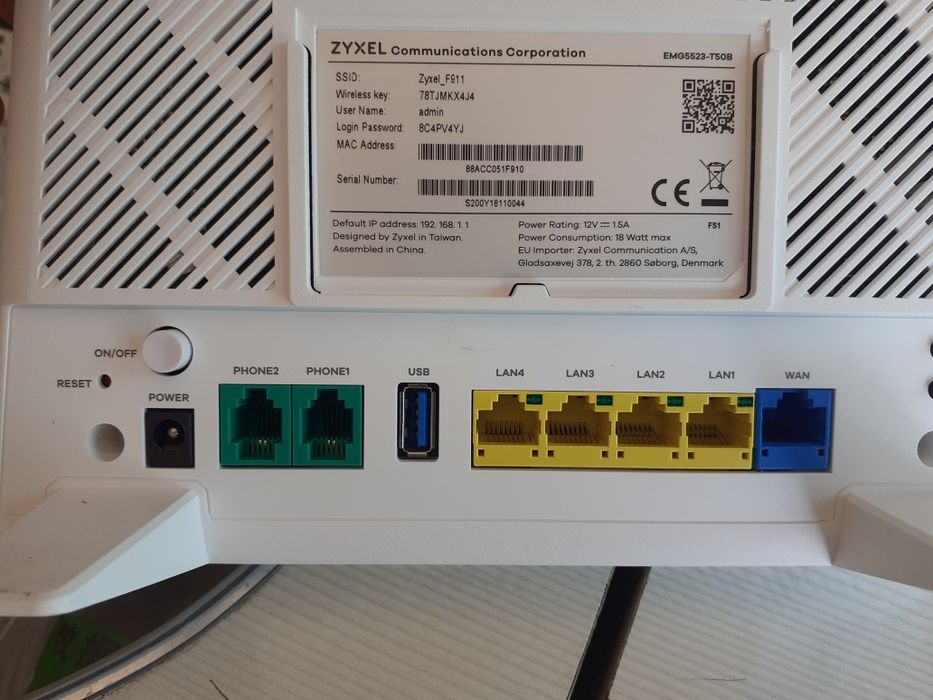 Wi-Fi Router ZYXEL 2,4G/5G