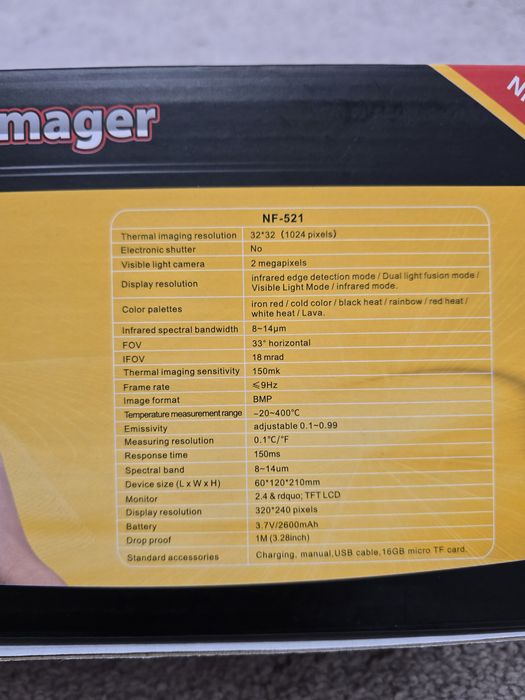 Camera de termoviziune portabila NF-521