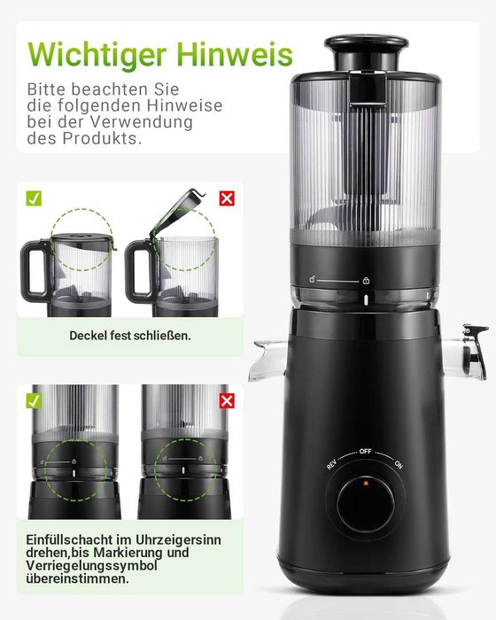 Бавнооборотна Сокоизстисквачка TUUMIIST, 300W, 135 mm отвор
