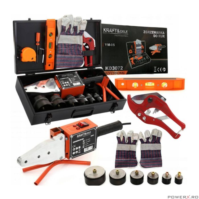 Masina de sudat tevi PPR, 2900W, 6 matrite 20-63mm, Kraft