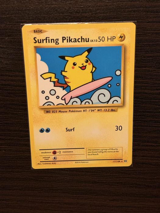 2016 Pokemon Xy Evolutions 111 Surfing Pikachu