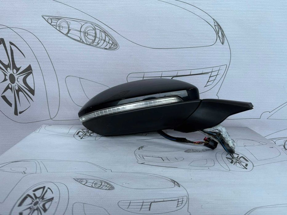 Oglindă Dreaptă 6 PINI VW Golf 7 2014 / 2012-2020 / Cod OEM 5G2857508AF (5C2)