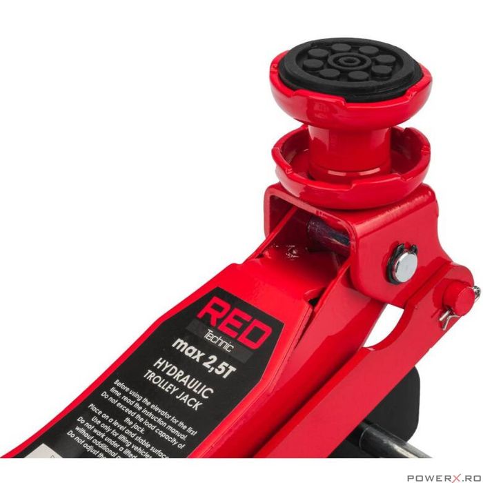 Cric hidraulic tip crocodil 2.5 tone, cu garda joasa, 85 mm-360mm, Red