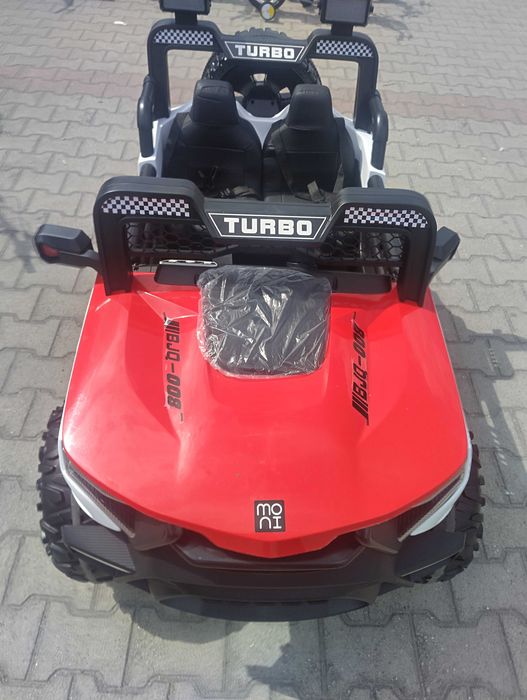 F1 Двуместен акумулаторен джип TURBO 4x4 червен