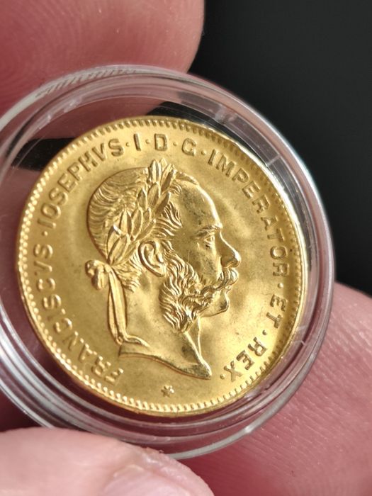 4 флорина/ 10 франка 1892 год, злато, тегло 3.23 гр,900/1000