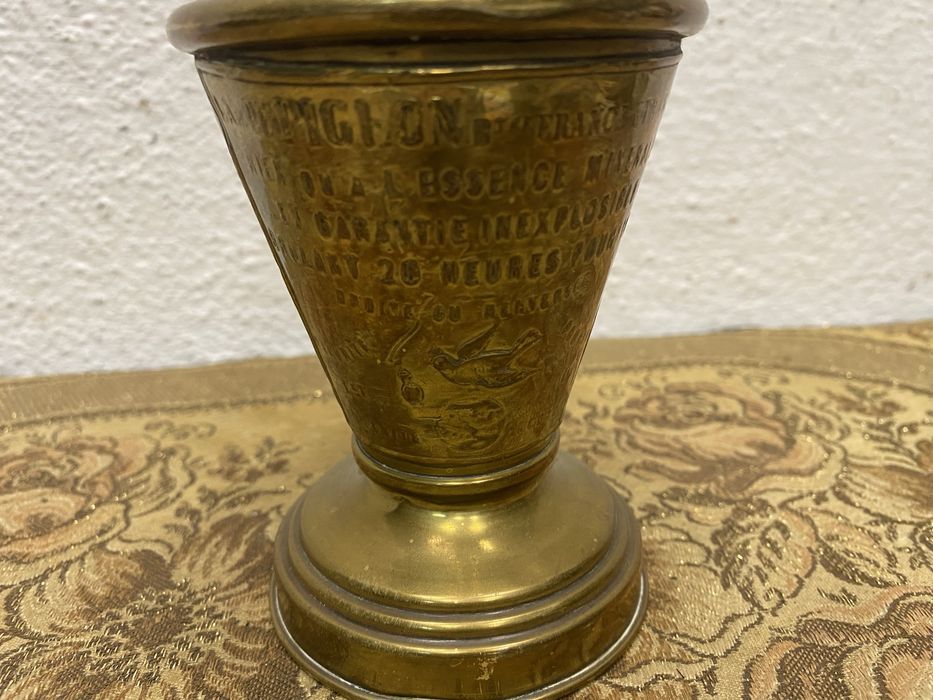 Френска газена лампа от месинг