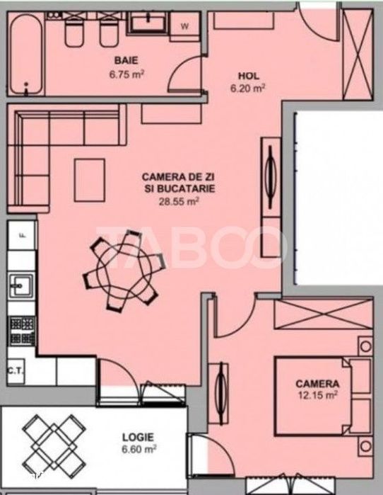 Apartament de 54 mpu 2 camere balcon loc parcare Doamna Stanca Sibiu