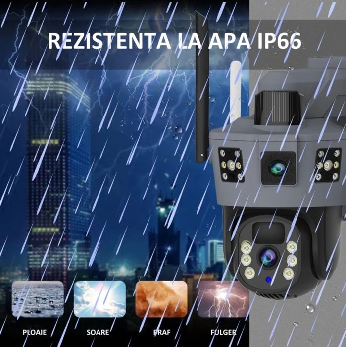 Camera de Supraveghere Solara 4G, Zoom X10, Full HD 1080p, Vedere Noct