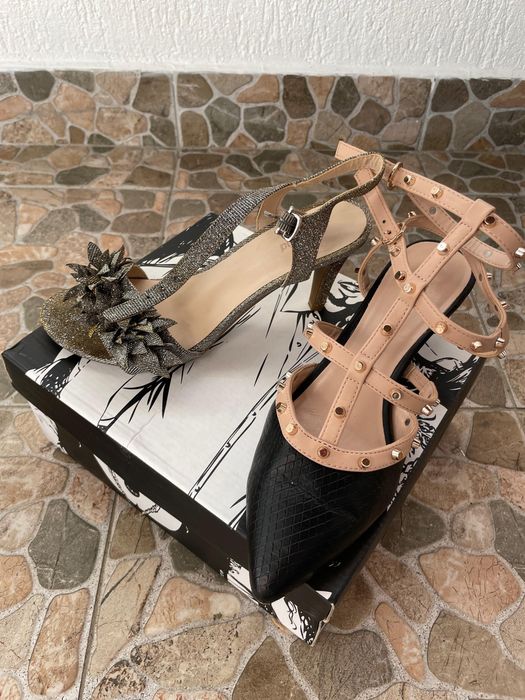 Sandale dama elegante cu toc nr 37