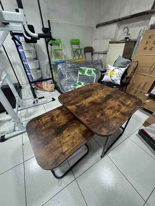 Набор из 2-х журнальных столиков с металлическим каркасом