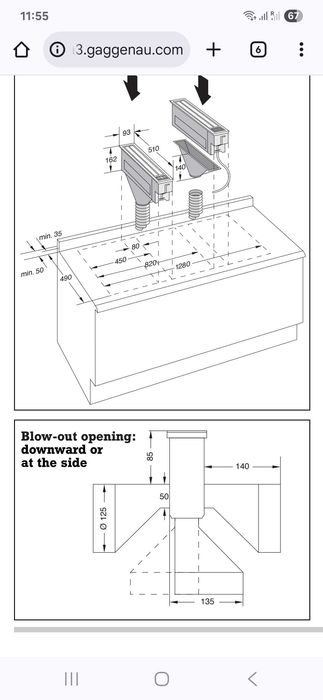 Reducere  50% Hota Incorporabila de blat Gaggenau 50 cm, noua