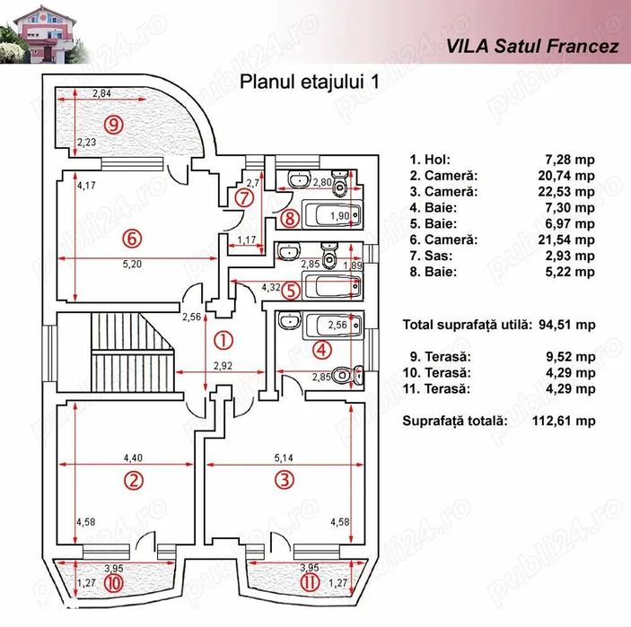 Herastrau I Sat Francez I vila 350mp I gradinita/birou/clinica