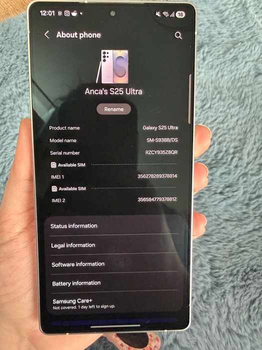 Samsung Gapaxy S25 Ultra 256 GB