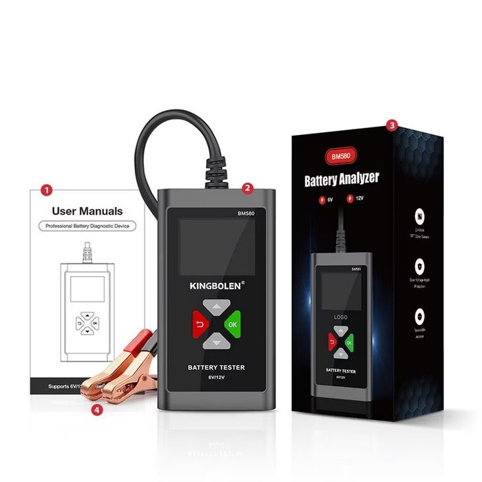 Tester baterii auto/moto/utilitare 6/12V 2-220Ah BM580