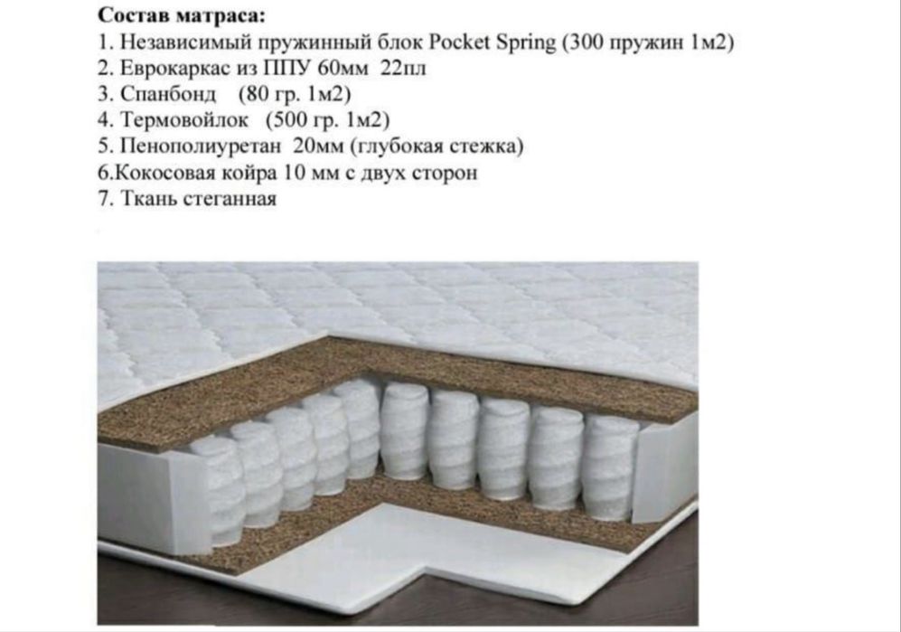Матрас ортопедическая