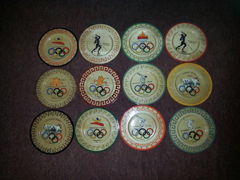 3-комп.Дървени чинии-Гръцки мотиви