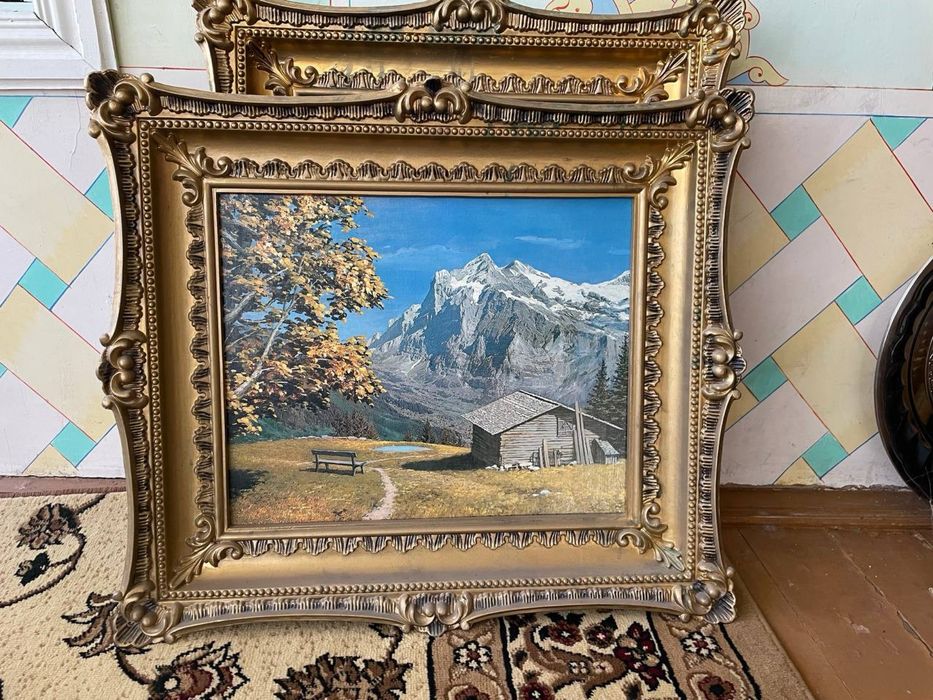 Картина пейзажа, нарисованная