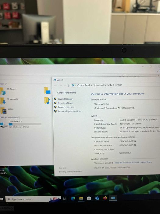 Lenovo ThinkPad P53s i7-8665u-16Gb ram-512Gb Ssd-NV Quadro P520