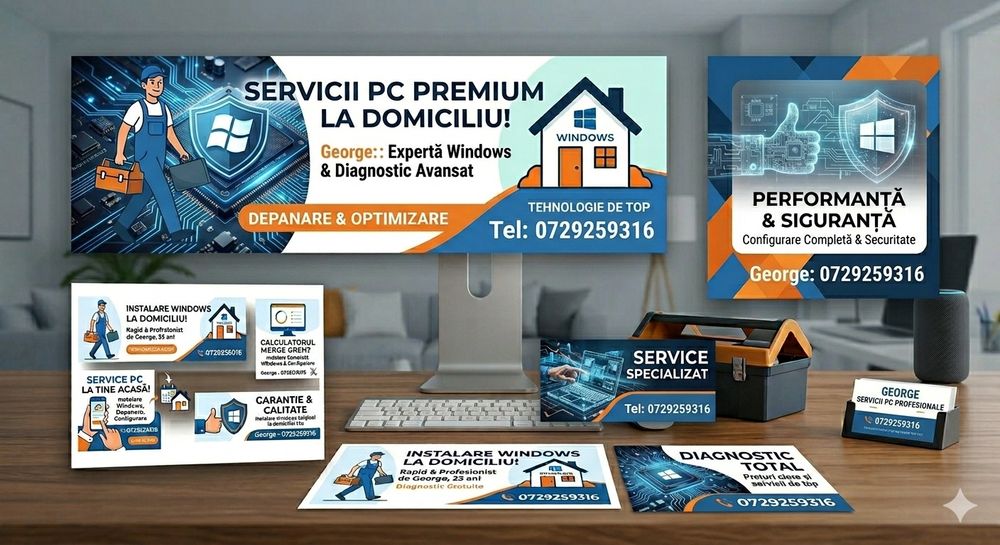 Instalare Windows 10/11 la domiciliu - Galați și Imprejurimi