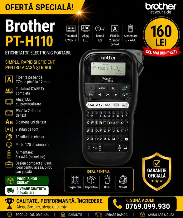 Brother PT-H110 | Sigilat | Livrare gratuita