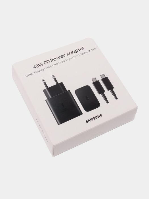 Блок питания Samsung 45w, с кабелем, type-c
