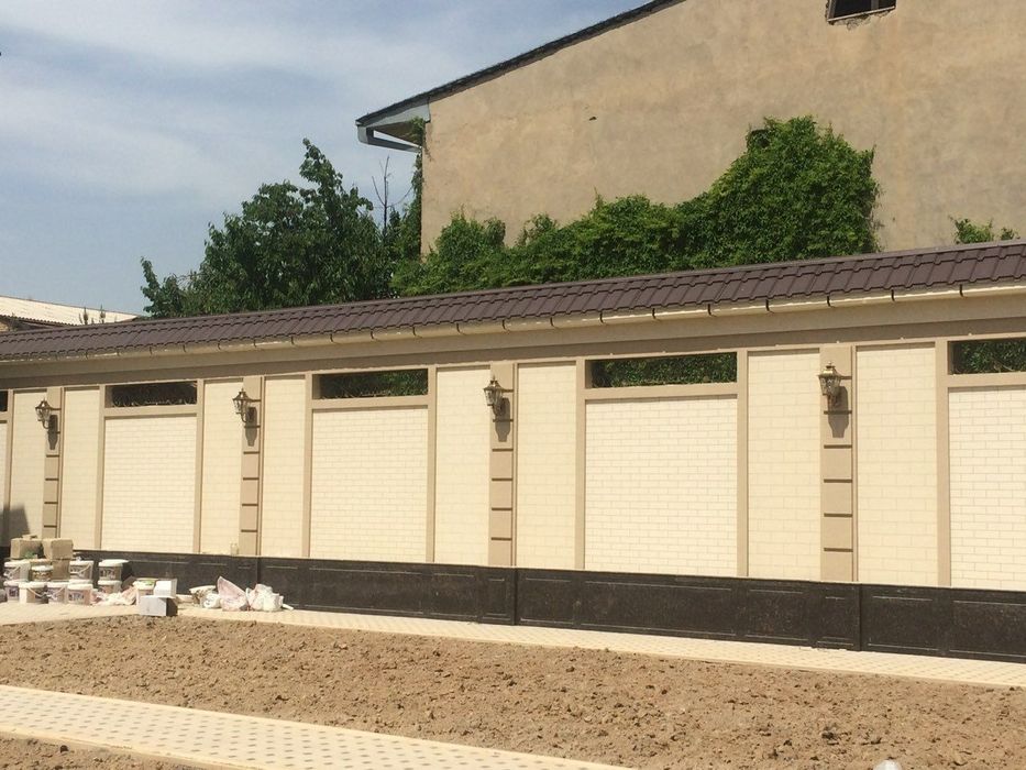 Travertin  fasad ishlari,   травертин