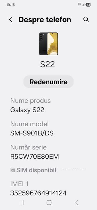 Vând samsung S22 dual sim 5 g