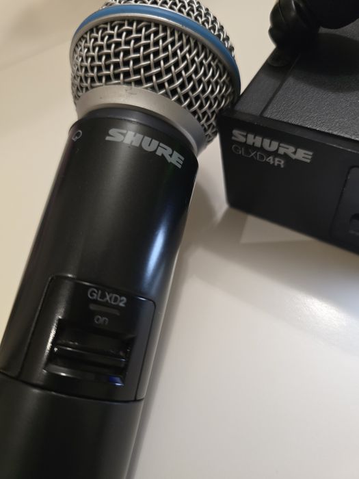Shure GLXD4R Beta 58a  microfon+lavalieraGlxd1  si 2 baterii  perfect functional
