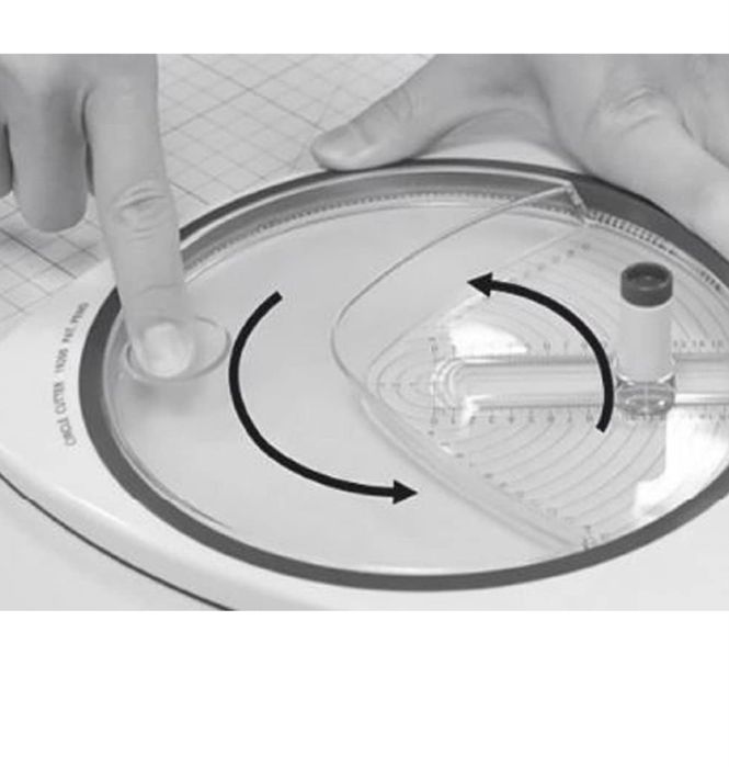 Trimmer de hârtie pentru cercuri cu diametrul de 2,6–15 cm