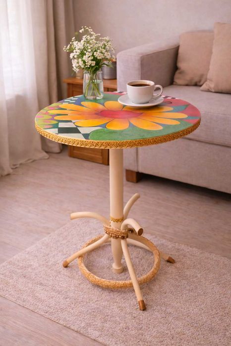 Артистична масичка и голям ретро куфар