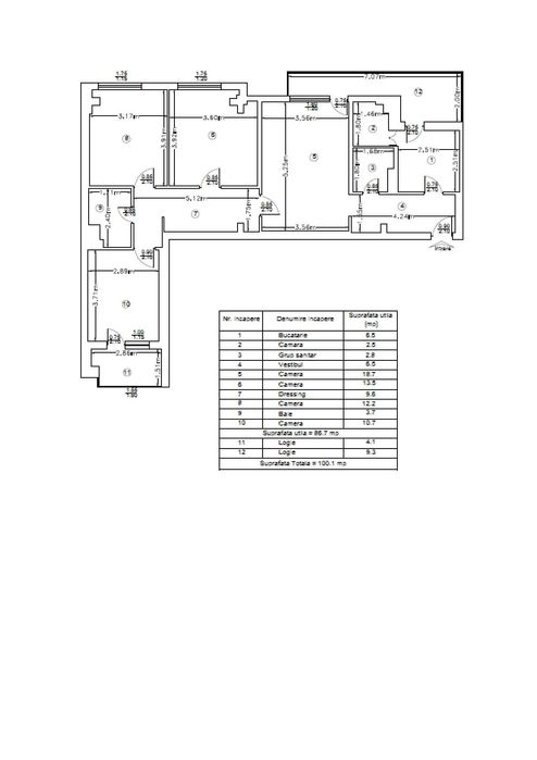 Apartament 4 camere Iasi, zona centrala