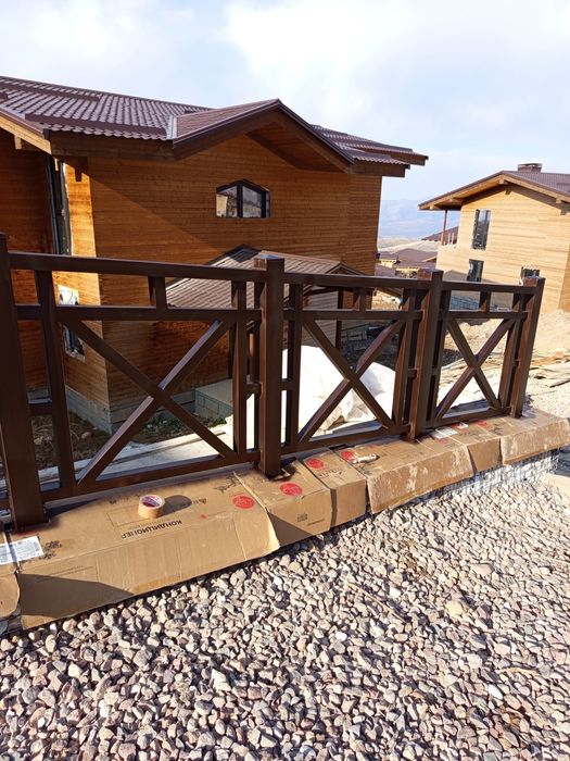 Покраска ворот перила ограды навесы металлоконструкция