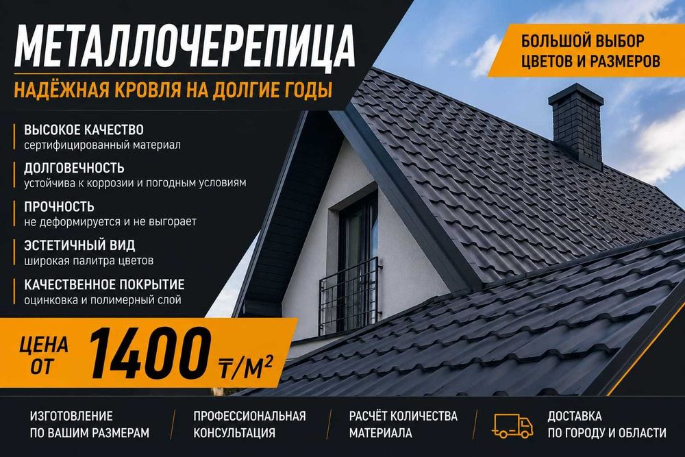 Продажа металлочерепицы | Любые размеры