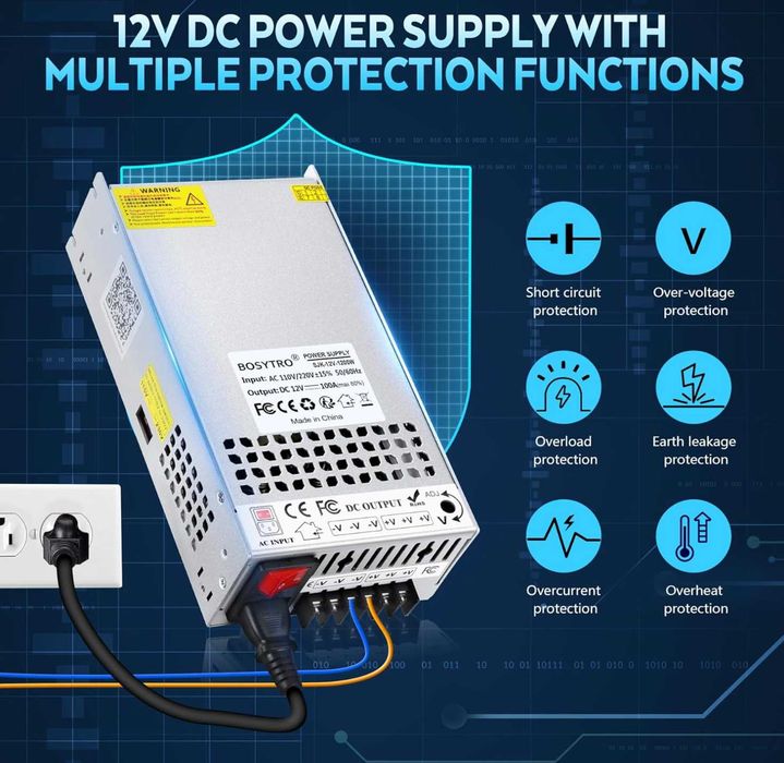 Sursă de alimentare îmbunătățită 12V 100A 1200W