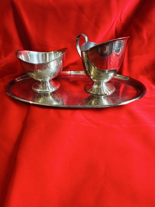 Set de servire placat cu argint