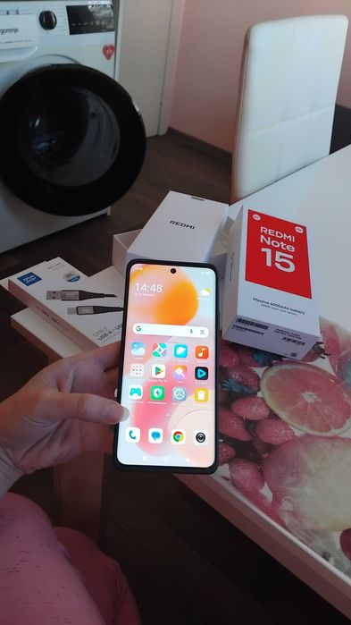 в гаранция redmi note 15 black 6GB ram 128GB + подарък заден кейс