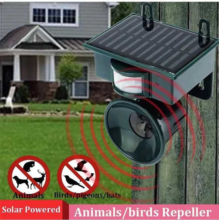 Ултразвуков мощен птицегон гони мишки кучета диви животни гълъби мощ