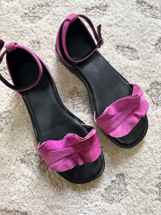 Sandale piele intoarsa Roz fucsia benvenuti nr.36